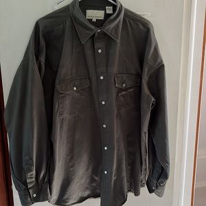 Western Style Shirt Dark Olive Green Sz 2XL